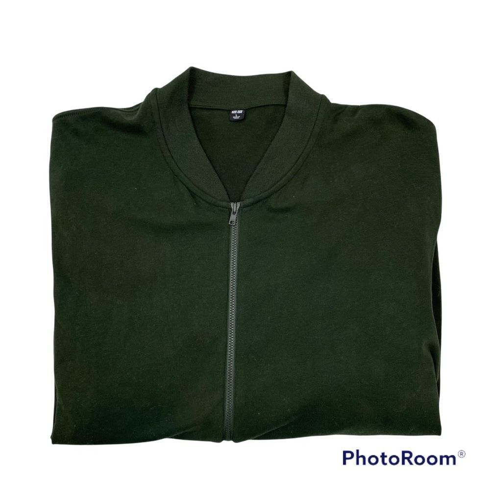 Mens Uniqlo Brand Army Hunter Green Lightweight Jacket Full‎ Zipper Large